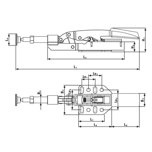 tdra1 Push rod clamp STC-IHH25, opening width 35