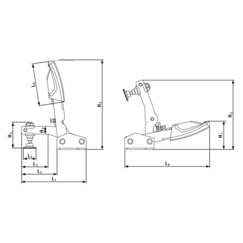 Sauterelle manuelle verticale à bras ouvert - 40 mm - bessey