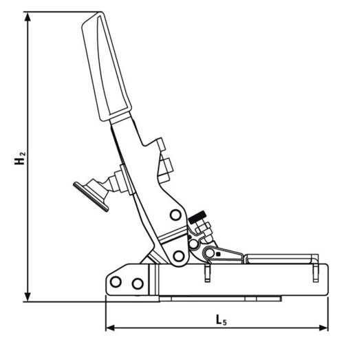 tdra1 Horizontal clamp with open arm and horizont