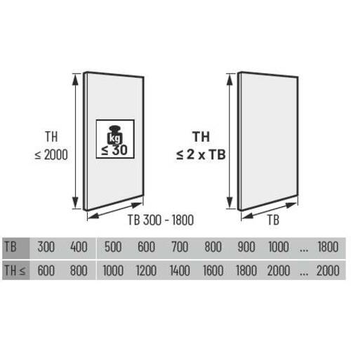 tdra8 SlideLine M profile sets: 1 profile, height