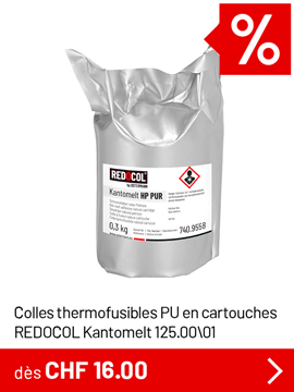 Colles thermofusibles PU en cartouches REDOCOL Kantomelt 125.00/01