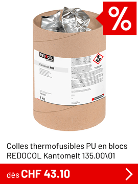 Colles thermofusibles PU en blocs REDOCOL Kantomelt 135.00/01