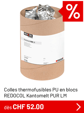 Colles thermofusibles PU en blocs REDOCOL Kantomelt PUR LM