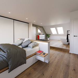 Open Space Design in the Bedroom